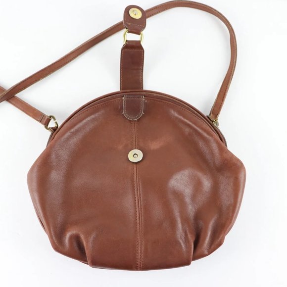 Coach Vintage Brown Laurel Leather Framed Clam Shell Shoulder Bag Purse Made USA - Picture 5 of 12